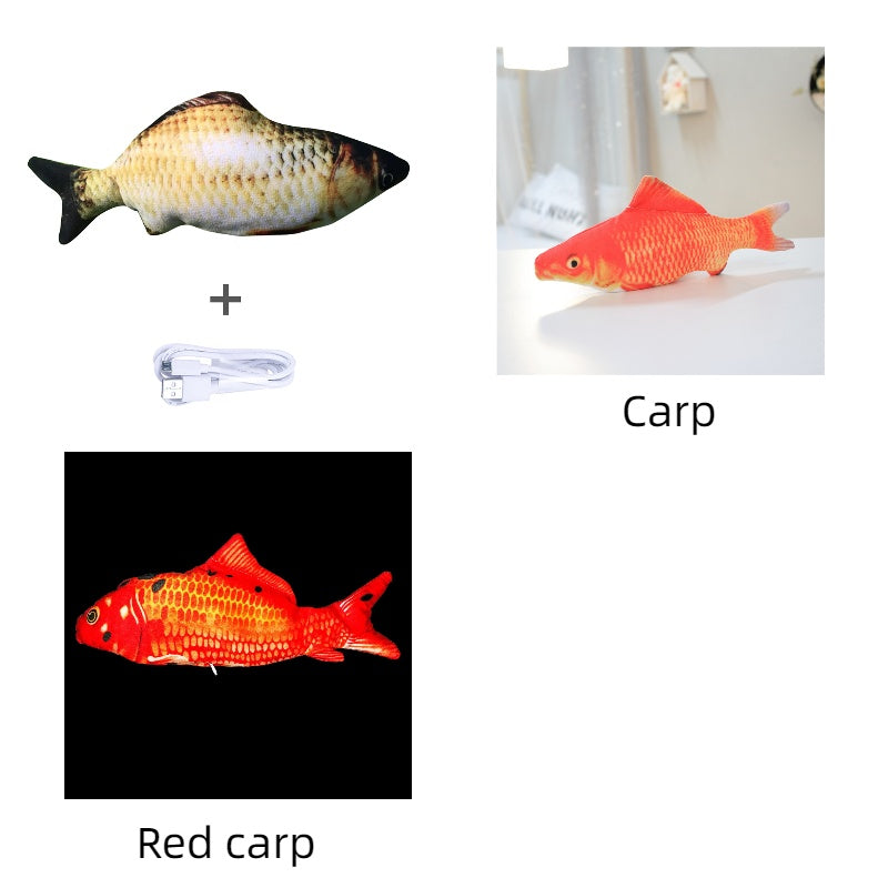 Electric Flopping Fish Toy – Realistic Jumping Pet Toy (No Catnip) 🐟✨
