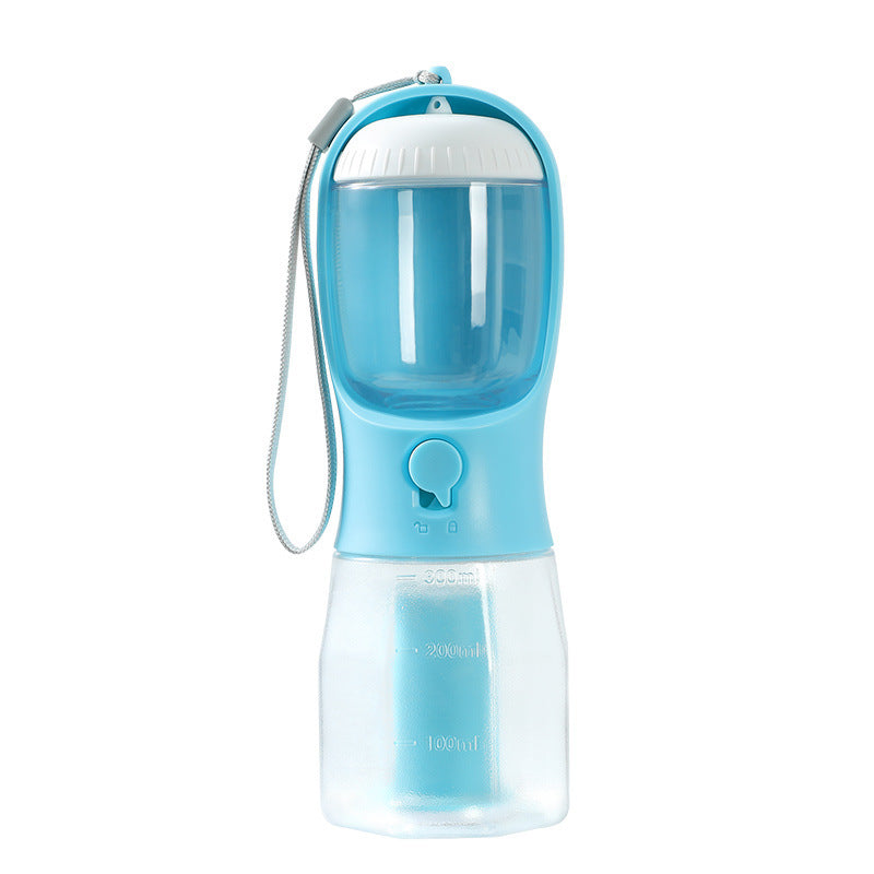 3-in-1 Dog Water Bottle – Portable Pet Cup with Food Box & Waste Bag Dispenser