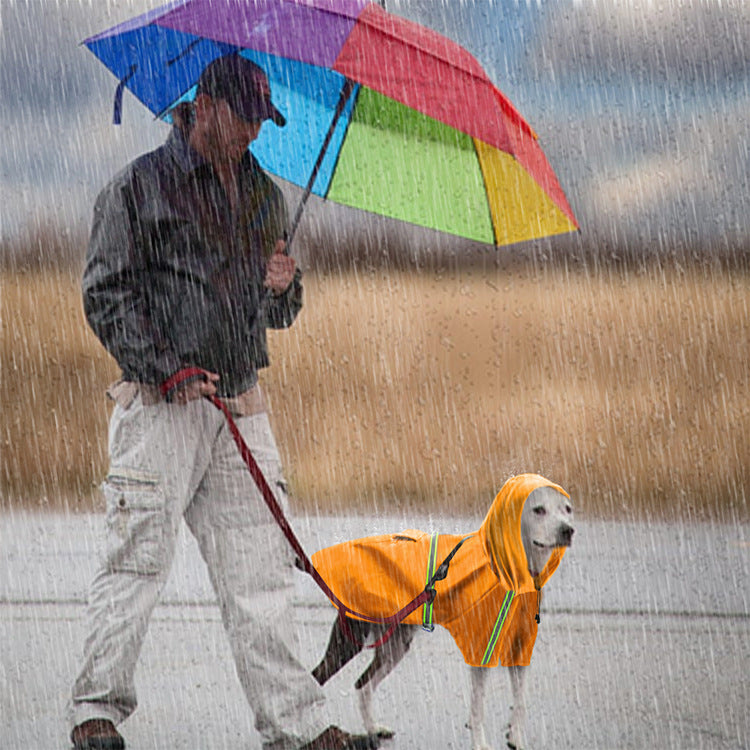 Waterproof Dog Raincoat – Reflective Cape for Small & Large Dogs 🌧️🐾