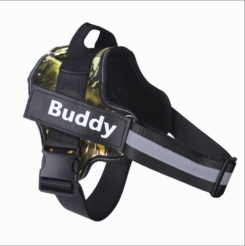 No-Pull Reflective Dog Harness – Adjustable & Personalized Vest