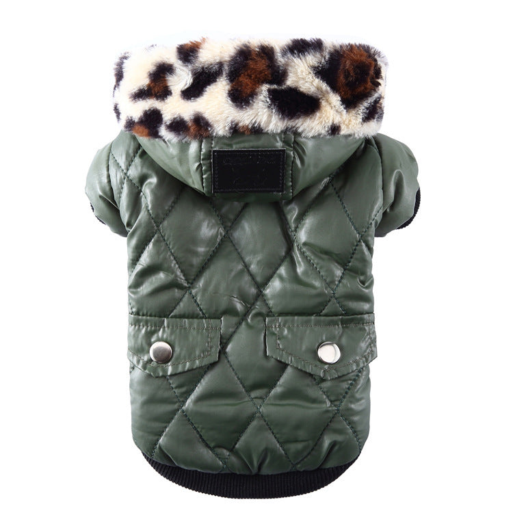 Winter Dog Coat – Warm Pet Jacket with Fur Collar 🐾❄️