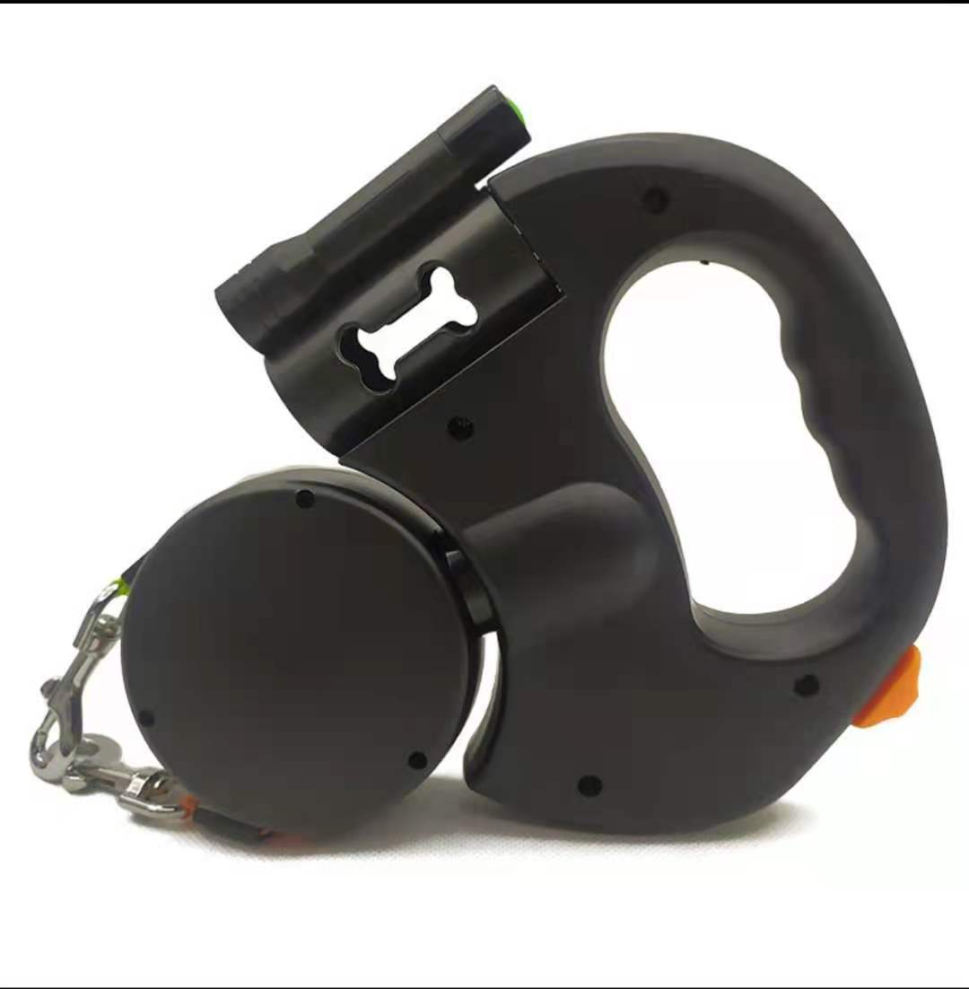 Dual Retractable Dog Leash with Lights – No-Tangle 360° for Small Dogs