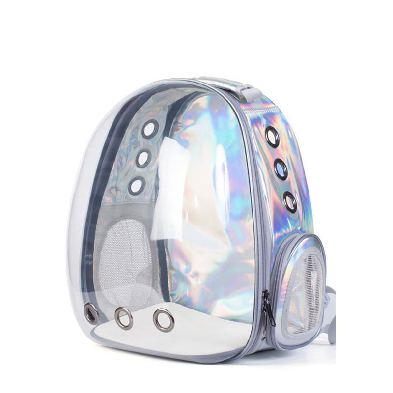 Transparent Pet Backpack – Space Capsule Carrier for Cats & Small Dogs