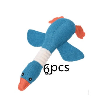 Plush Duck Dog Toy – Squeaky Chew Toy for Pets 🦆🐾