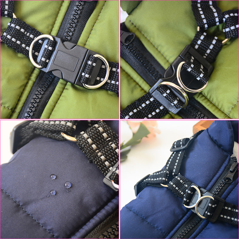 Waterproof Winter Dog Coat – Warm Jacket with Harness for Small & Large Dogs 🐶❄️