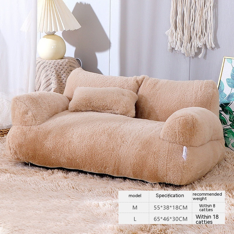 Luxury Plush Cat Bed – Warm Sofa Nest for Cats & Small Dogs 🐾🛋️