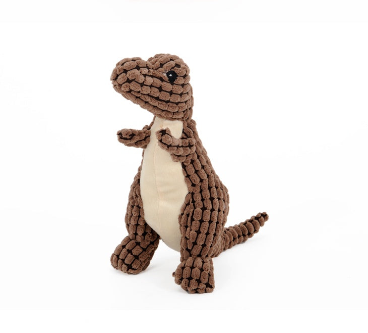 Dinosaur Dog Toy – Plush Squeaky Chew for Small & Large Dogs 🦖🐾