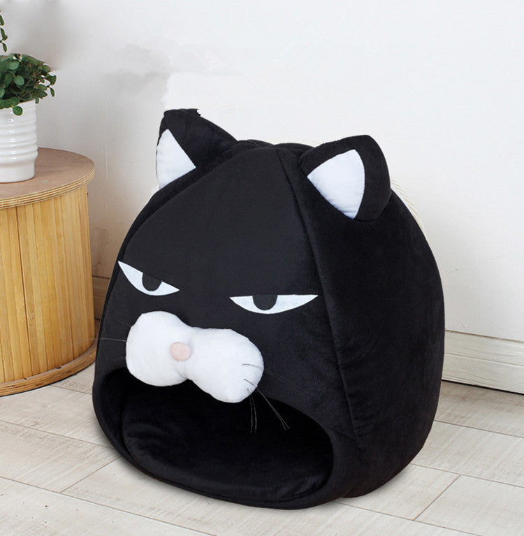 Cat House Bed – Cozy Sleeping Nest with Litter Mat 🐾🏠