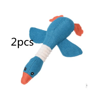 Plush Duck Dog Toy – Squeaky Chew Toy for Pets 🦆🐾