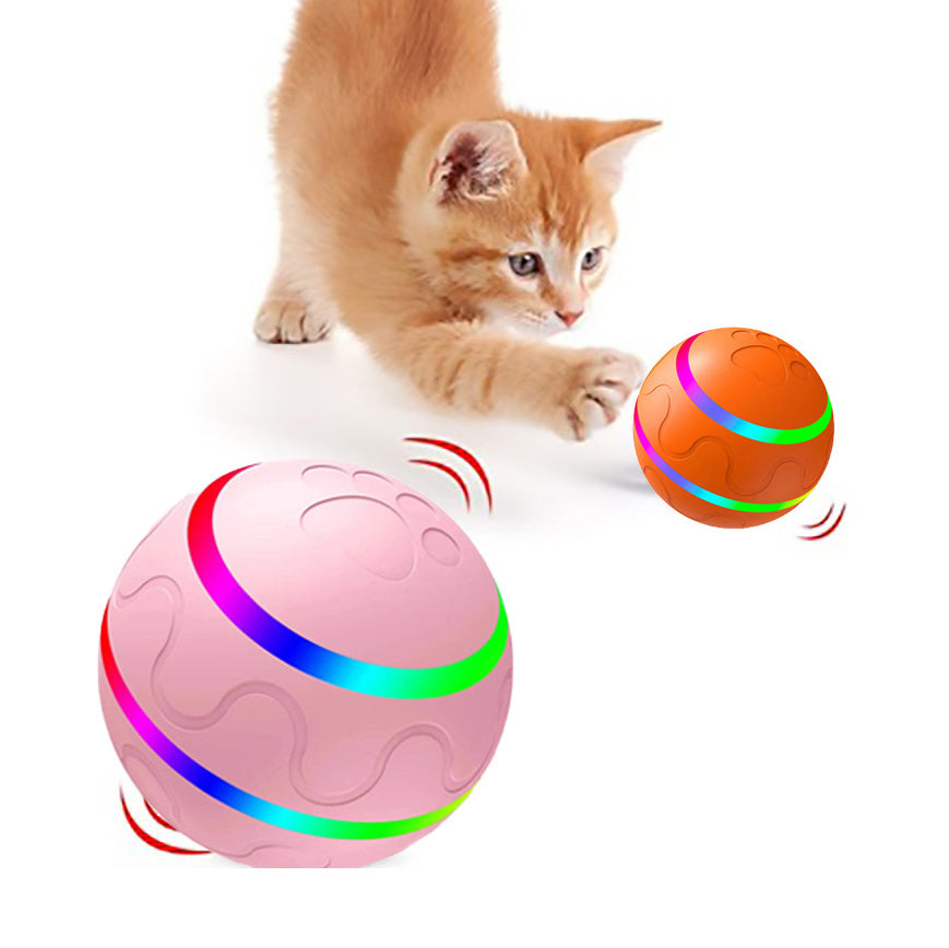 Interactive Cat Toy Ball – USB Rechargeable Self-Rotating Smart Ball