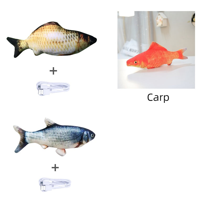 Electric Flopping Fish Toy – Realistic Jumping Pet Toy (No Catnip) 🐟✨