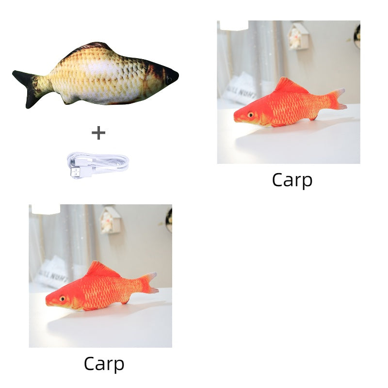 Electric Flopping Fish Toy – Realistic Jumping Pet Toy (No Catnip) 🐟✨