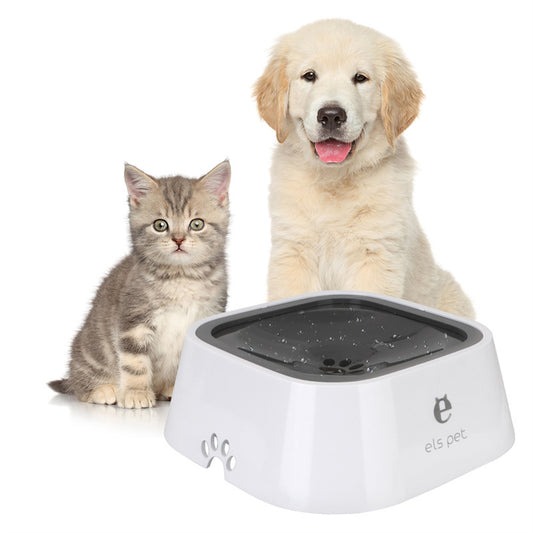 1.5L Dog & Cat Water Bowl – Anti-Overflow Floating Slow Feeder 💧🐾
