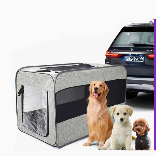 Portable Pet Travel Carrier Bag – Foldable Fabric with Safety Zippers