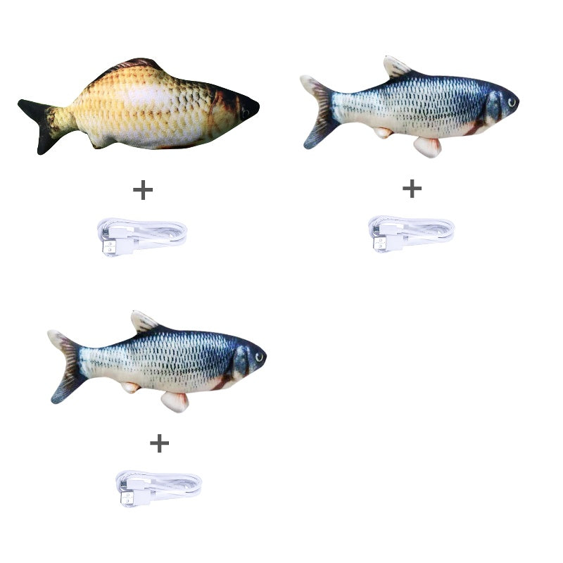 Electric Flopping Fish Toy – Realistic Jumping Pet Toy (No Catnip) 🐟✨