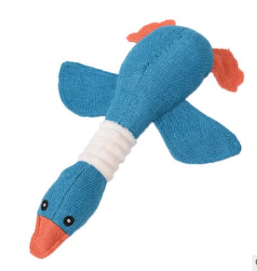 Plush Duck Dog Toy – Squeaky Chew Toy for Pets 🦆🐾