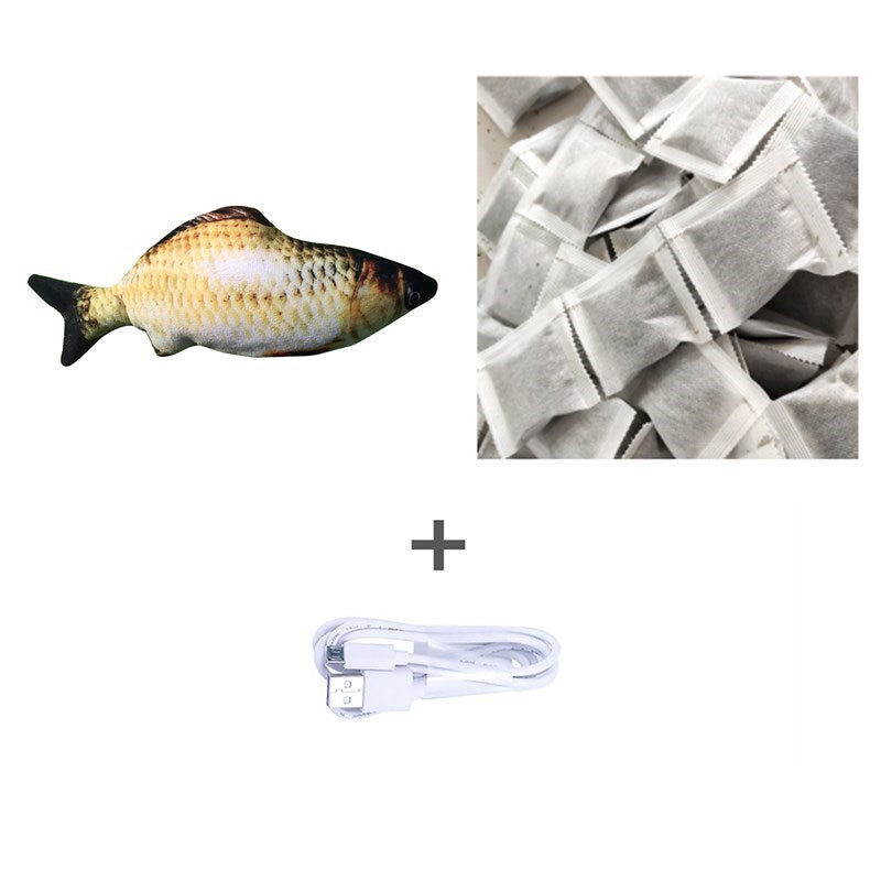 Electric Flopping Fish Toy – Realistic Jumping Pet Toy (No Catnip) 🐟✨