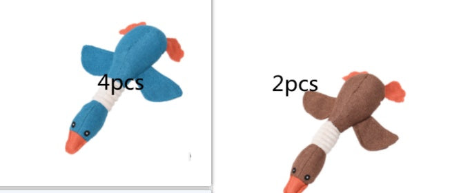 Plush Duck Dog Toy – Squeaky Chew Toy for Pets 🦆🐾