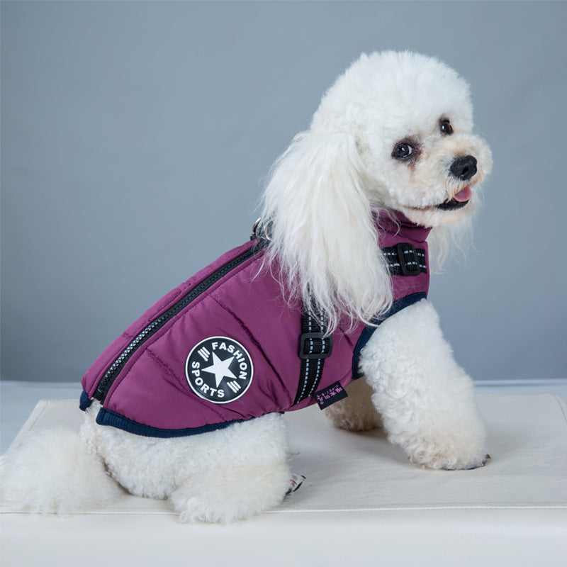 Waterproof Winter Dog Coat – Warm Jacket with Harness for Small & Large Dogs 🐶❄️