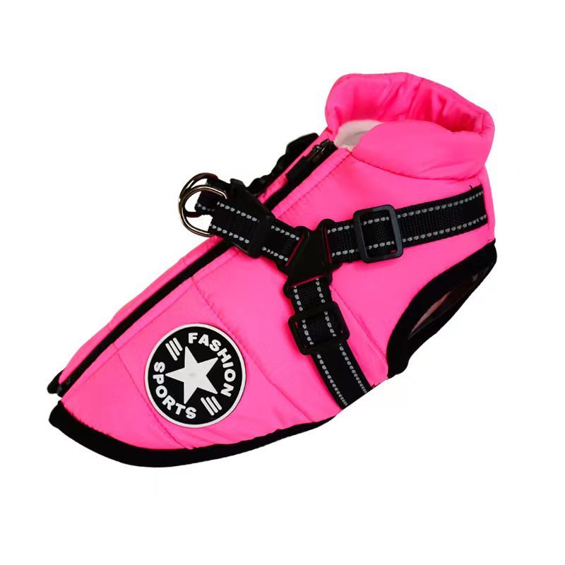 Waterproof Winter Dog Coat – Warm Jacket with Harness for Small & Large Dogs 🐶❄️