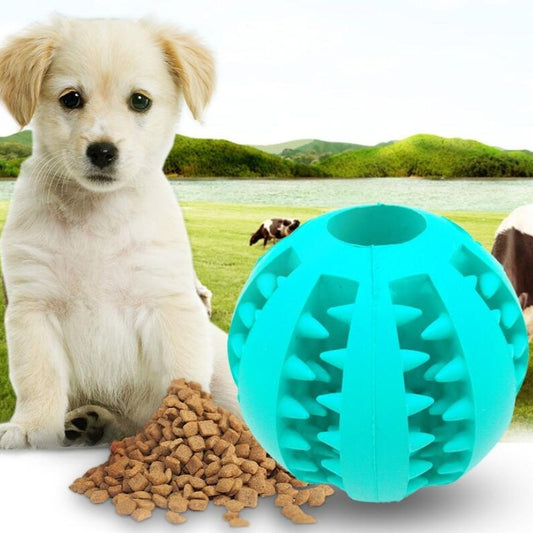 Rubber Dog Ball Toy – Funny Slow Feeder for Pets