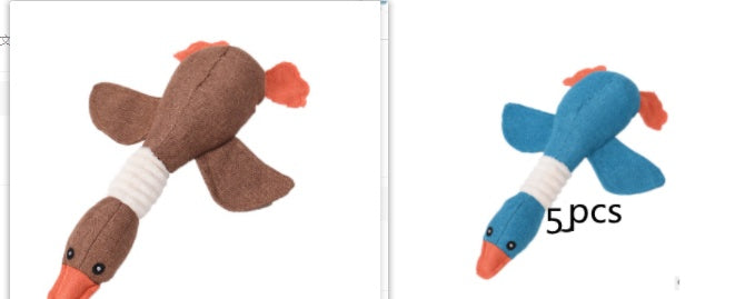 Plush Duck Dog Toy – Squeaky Chew Toy for Pets 🦆🐾