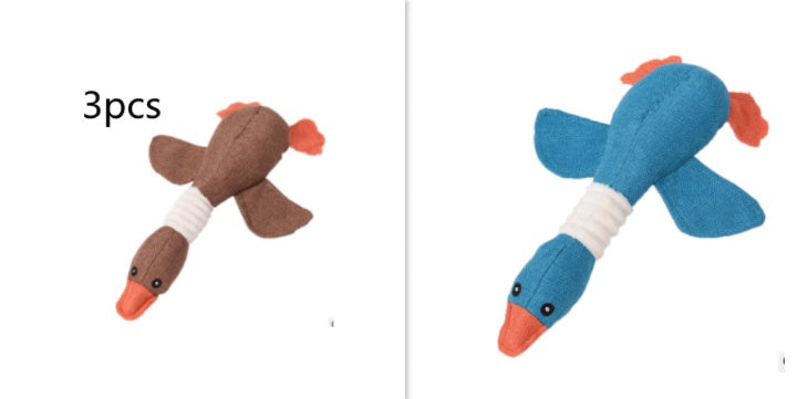 Plush Duck Dog Toy – Squeaky Chew Toy for Pets 🦆🐾