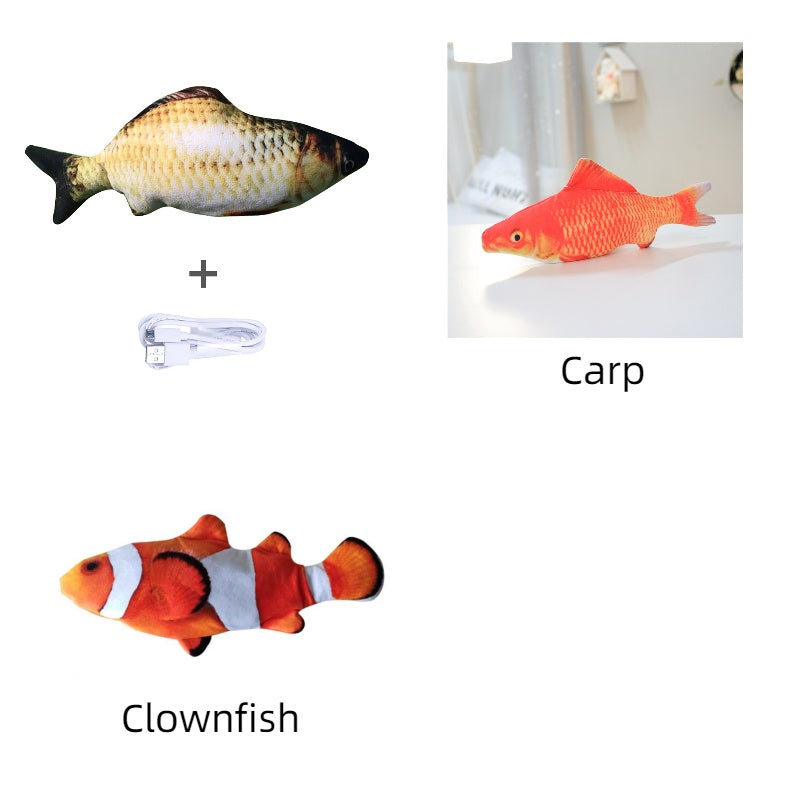 Electric Flopping Fish Toy – Realistic Jumping Pet Toy (No Catnip) 🐟✨