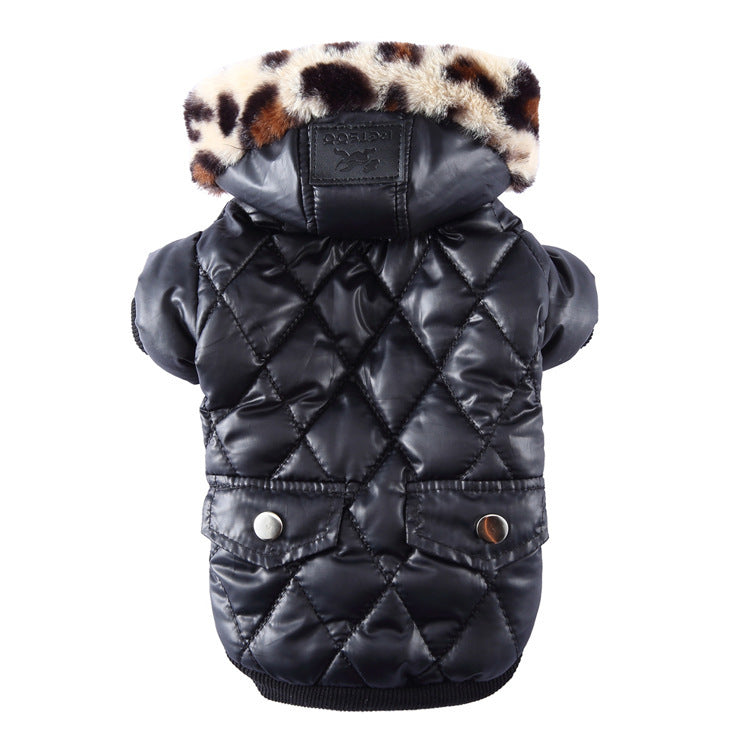 Winter Dog Coat – Warm Pet Jacket with Fur Collar 🐾❄️