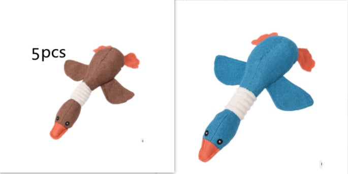 Plush Duck Dog Toy – Squeaky Chew Toy for Pets 🦆🐾