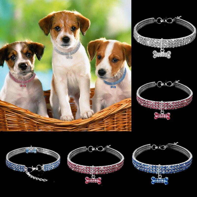 Rhinestone Bling Dog Collar & Leash – Crystal Sparkle for Small Pets
