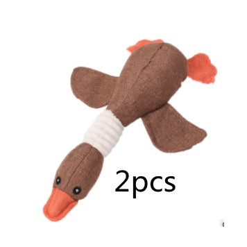 Plush Duck Dog Toy – Squeaky Chew Toy for Pets 🦆🐾