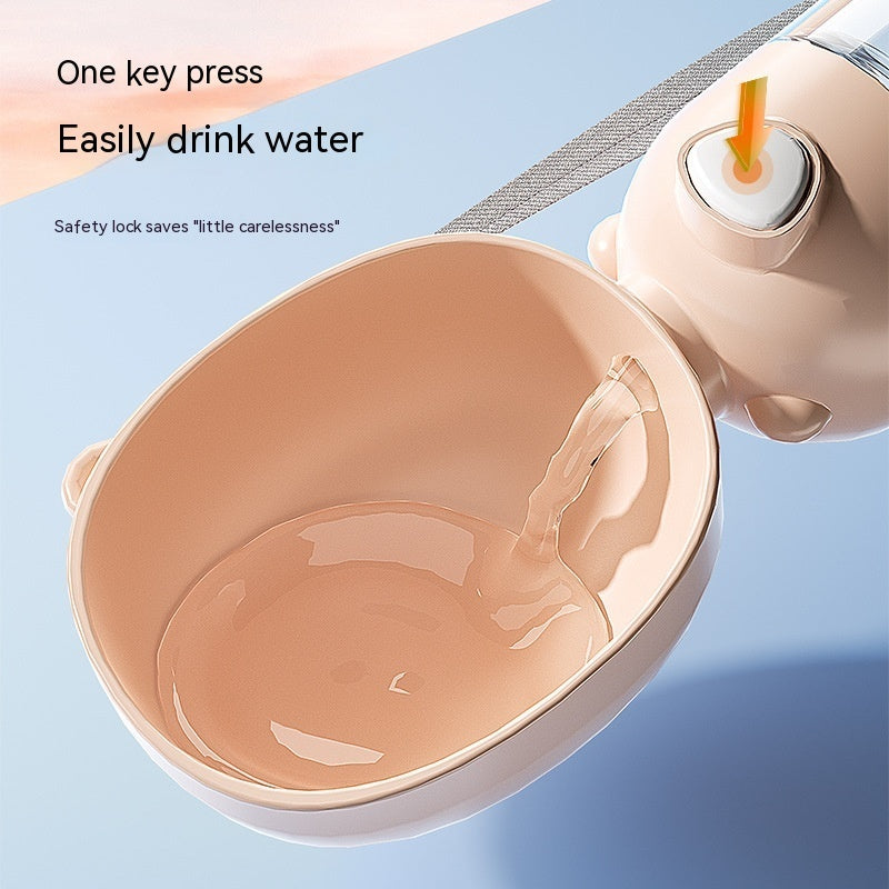 Portable Dog Water Bottle – 2-in-1 Pet Food & Water Dispenser for Travel