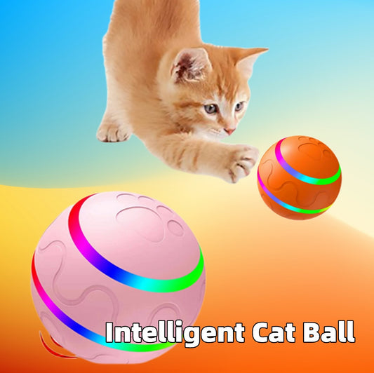 Interactive Cat Toy Ball – USB Rechargeable Self-Rotating Smart Ball