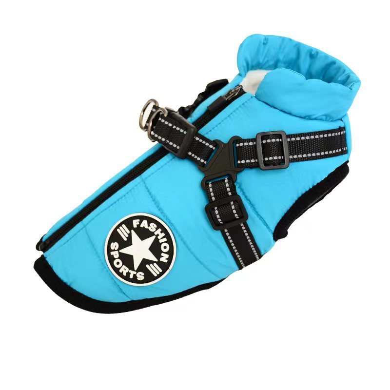 Waterproof Winter Dog Coat – Warm Jacket with Harness for Small & Large Dogs 🐶❄️